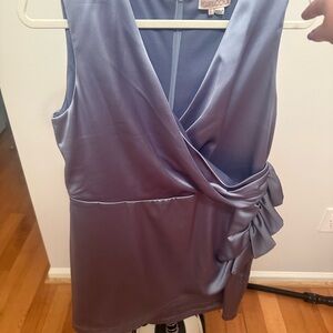 Elegant Blue Sleeveless Dress